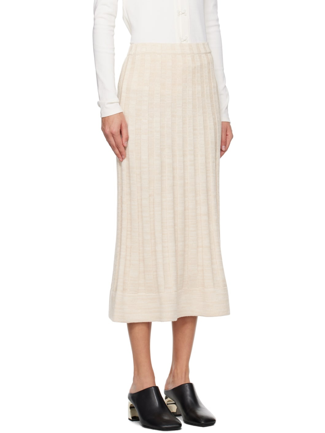 Beige Traveling Midi Skirt - 2