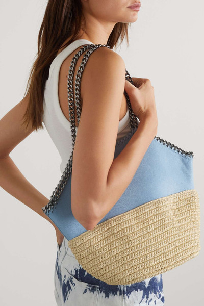 Stella McCartney The Falabella medium vegetarian brushed-leather and raffia tote outlook