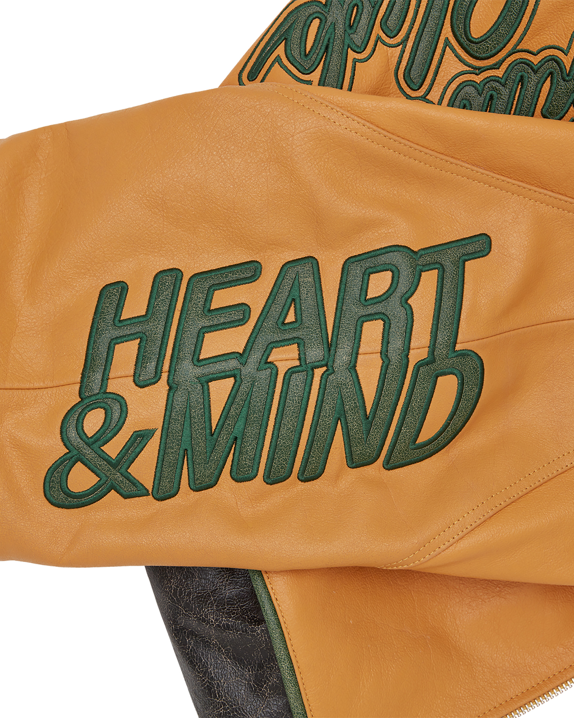 CLUB CRACKED LEATHER VARSITY JACKET - 8