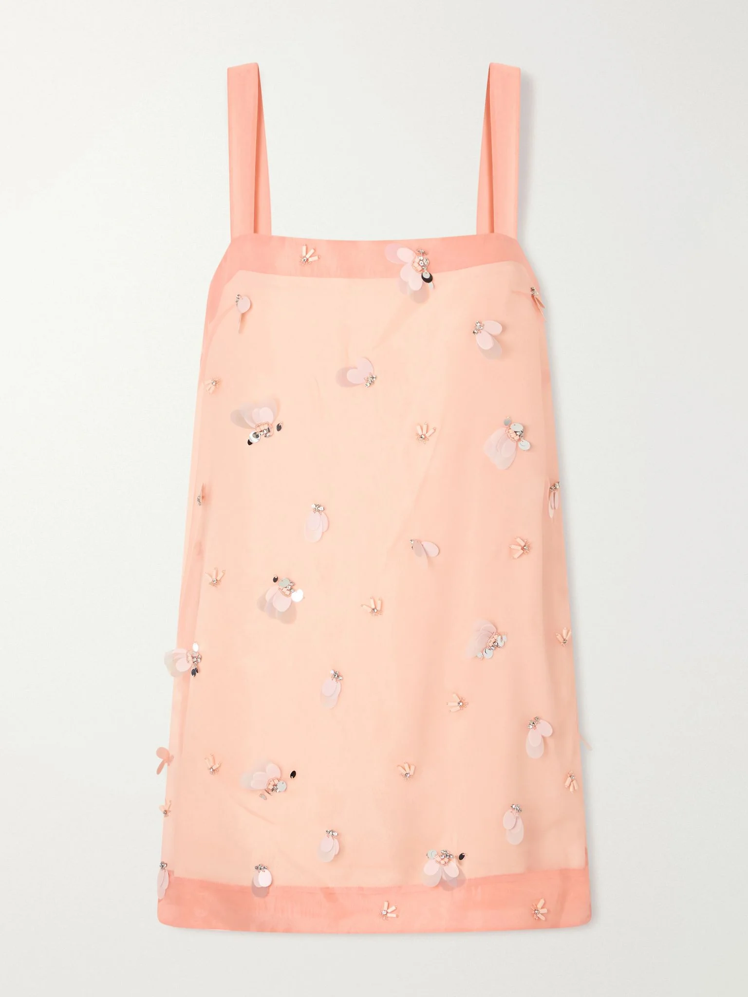 Sumi embellished organza mini dress Pink - 1