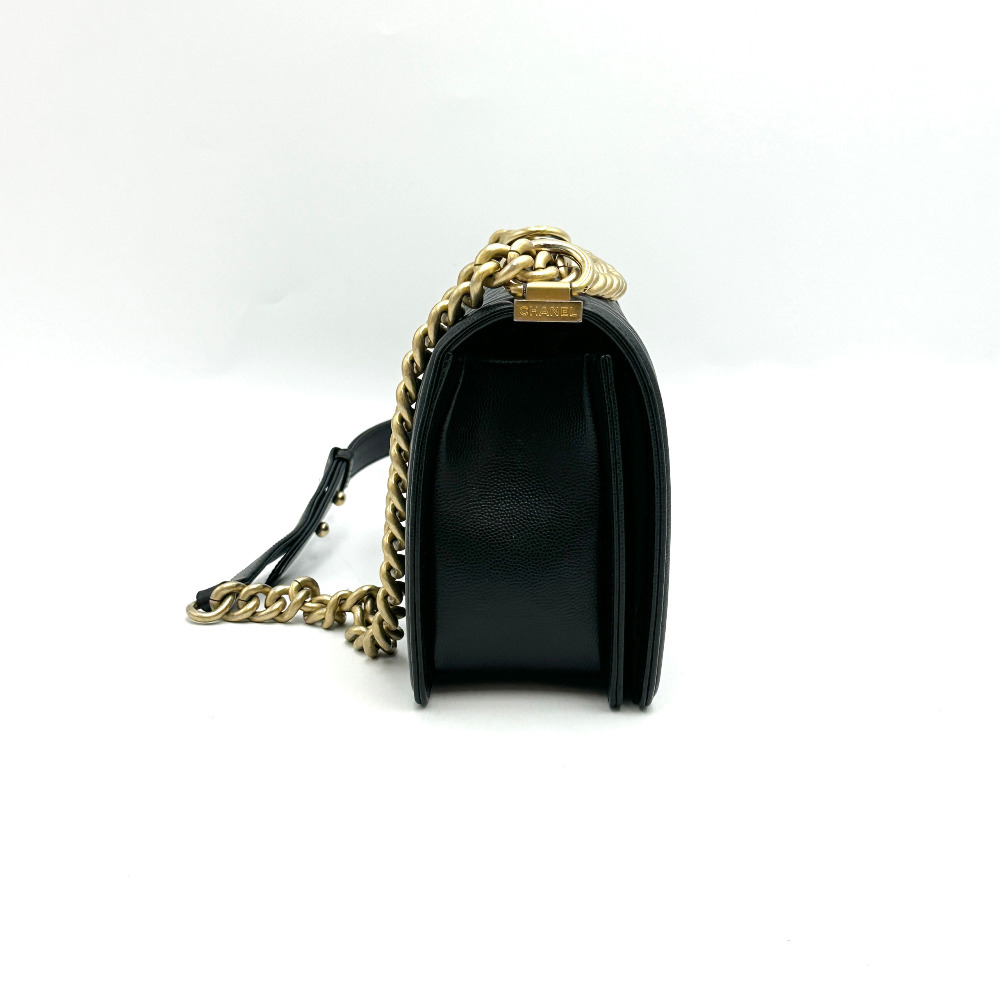 Chanel Black Caviar Boy Bag Medium (Built-in Chip) - 2