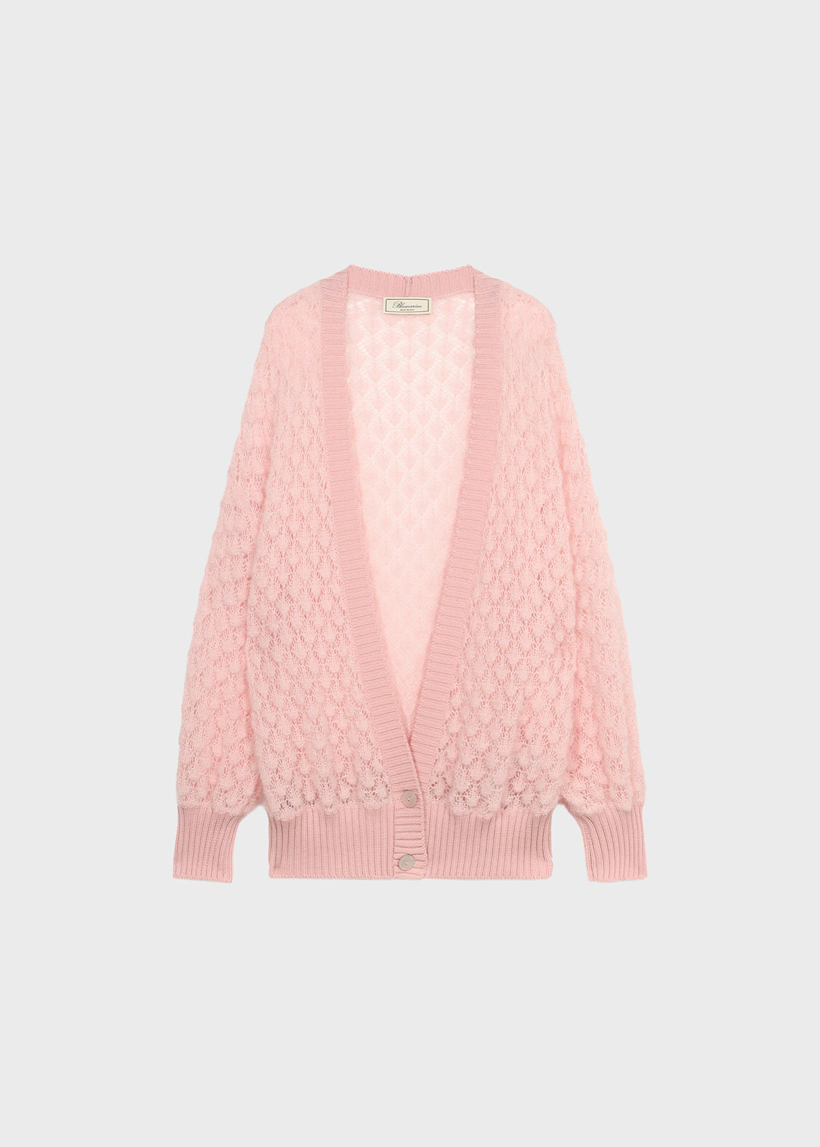 OVERSIZED OPENWORK KNIT CARDIGAN - 1