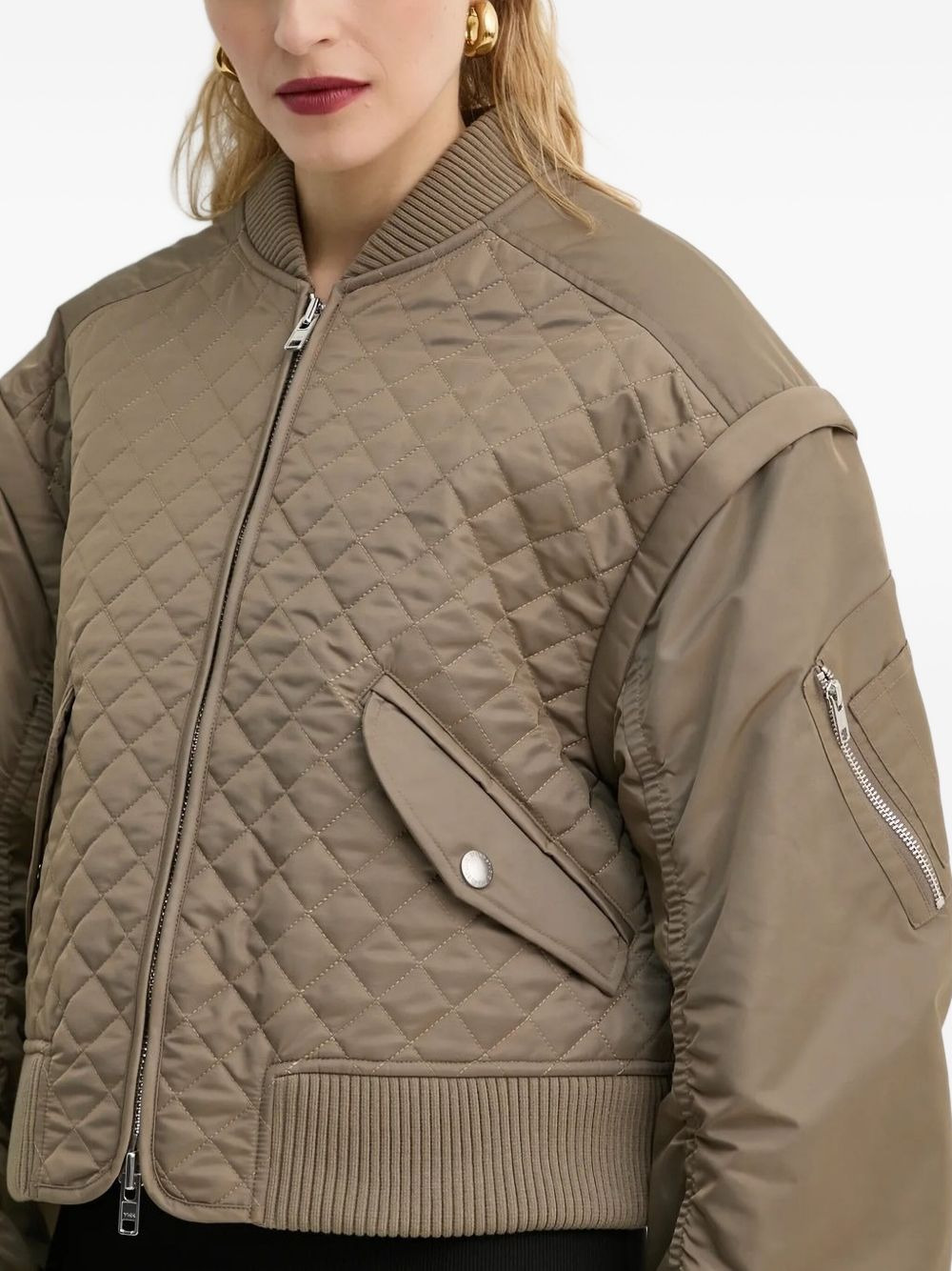 quilted bomber jacket - 3