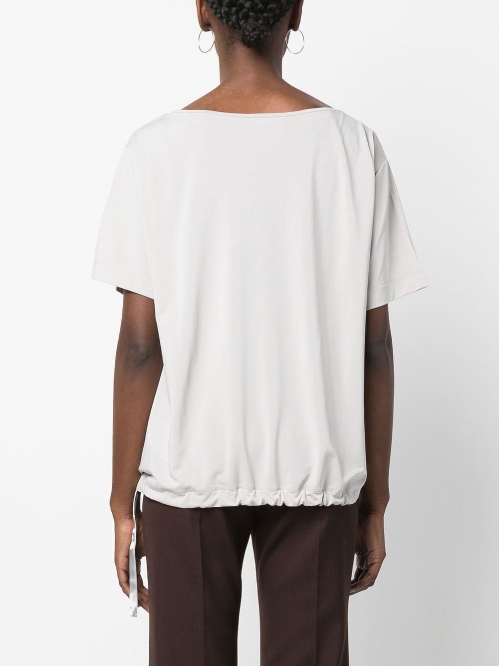 side-tie detail T-shirt - 4