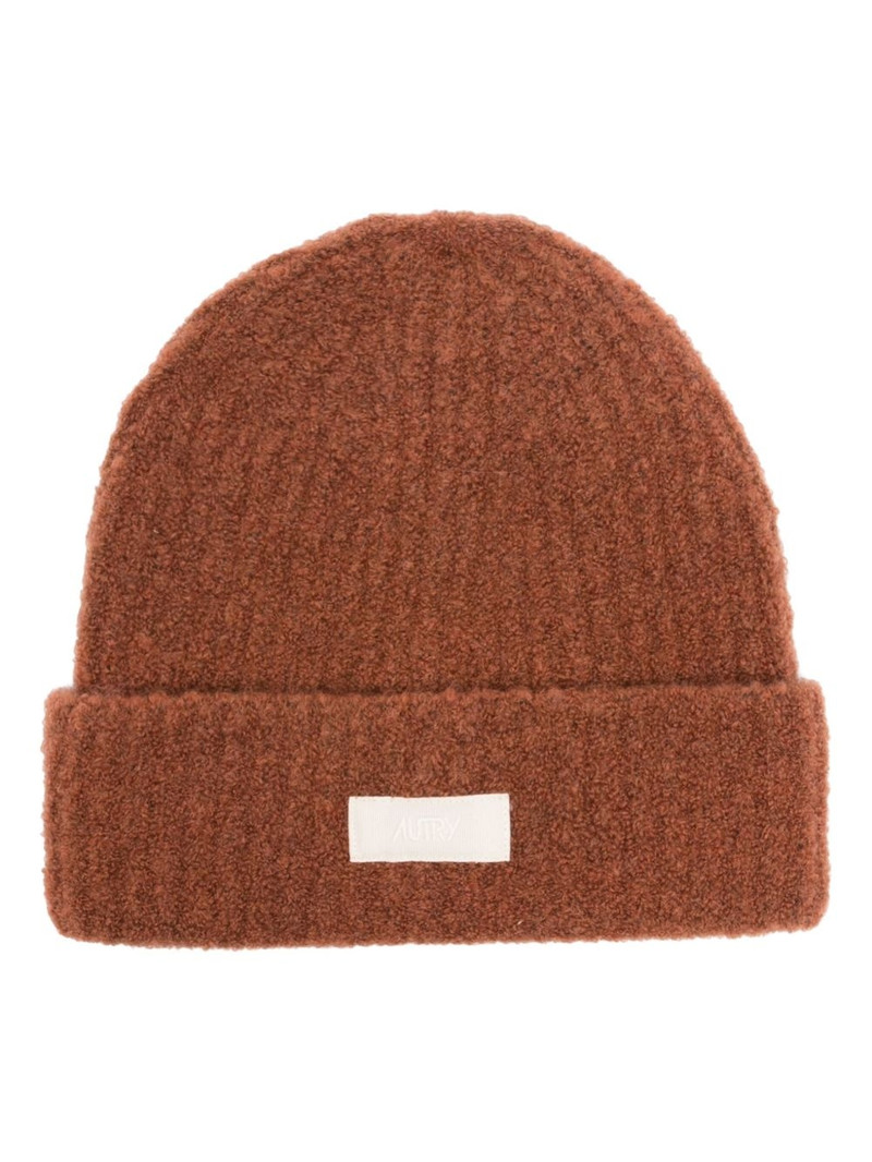 logo-patch beanie hat 1