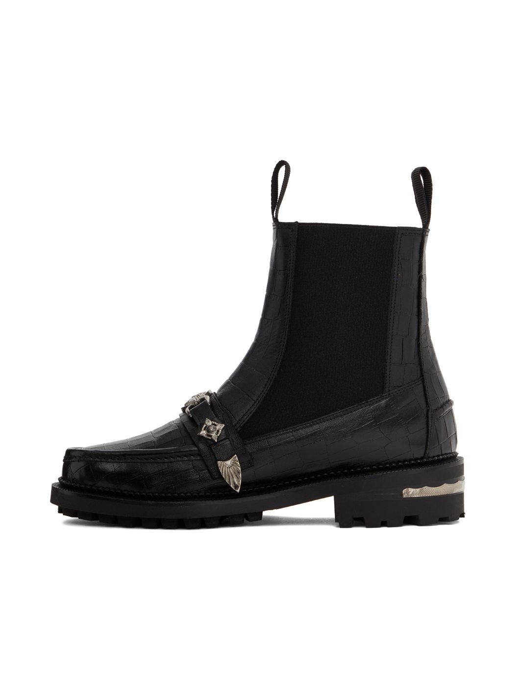 Black Leather Chelsea Boots - 3