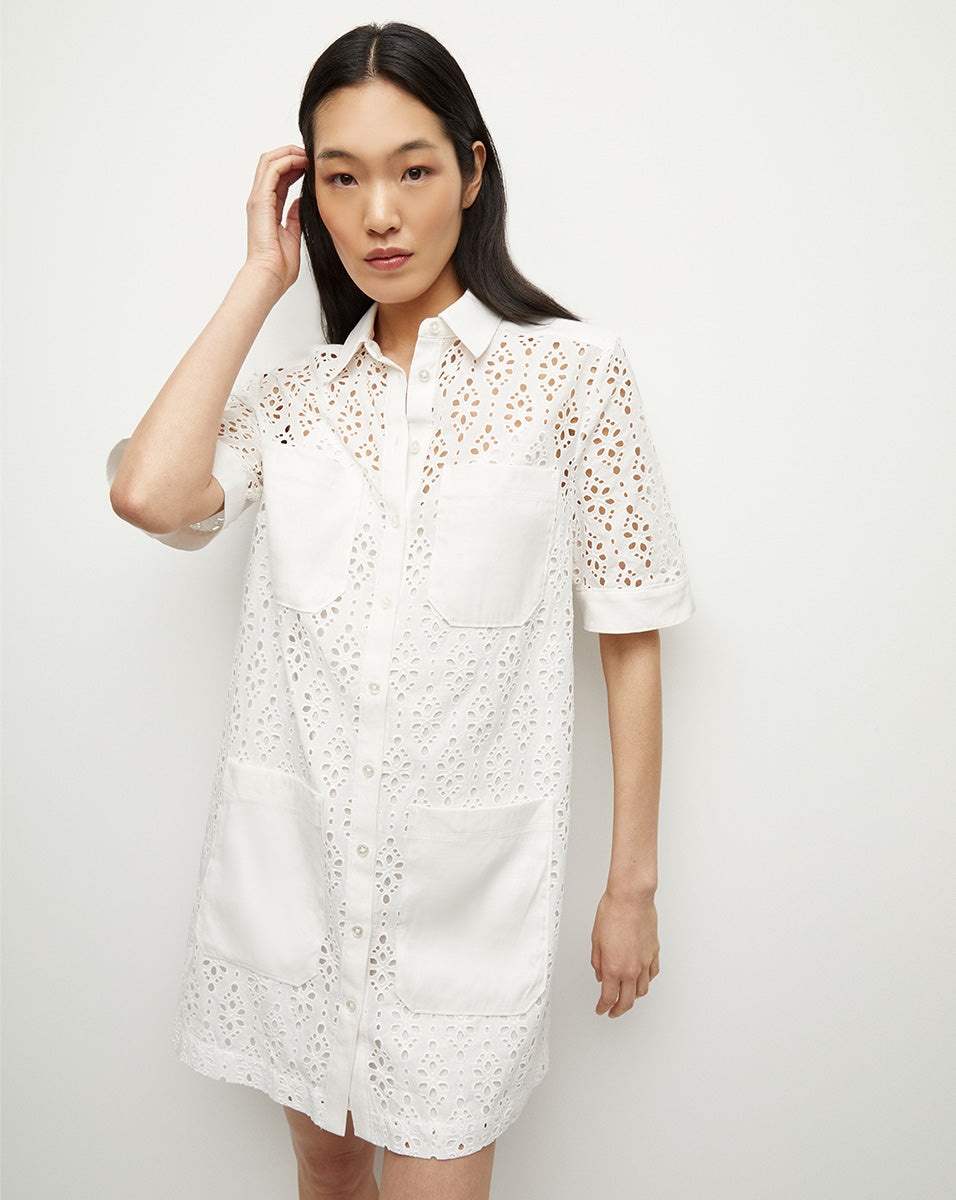 RAFAELA COTTON EYELET SHIRTDRESS - 2