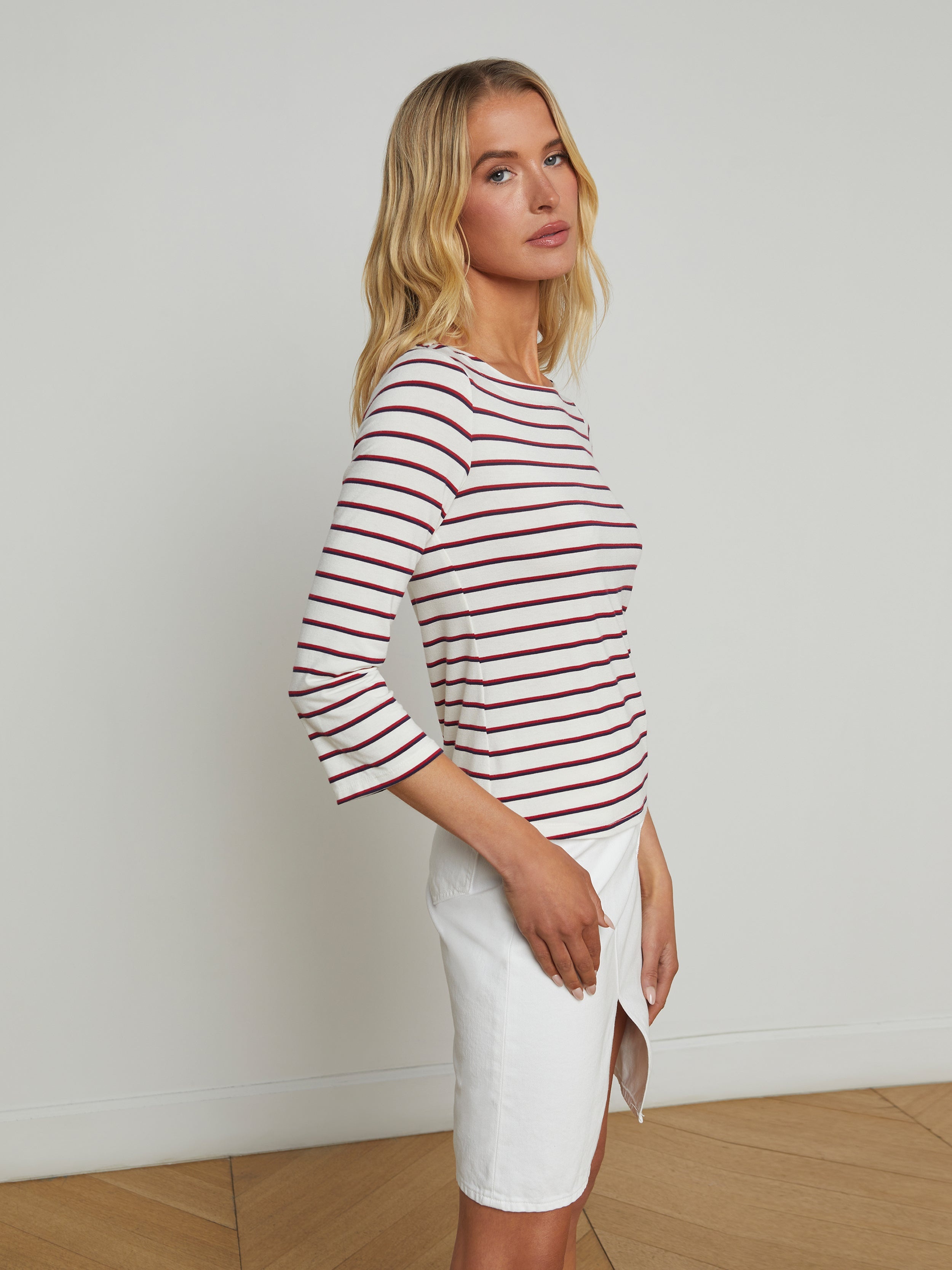 Lucille Striped Boatneck Top - 3