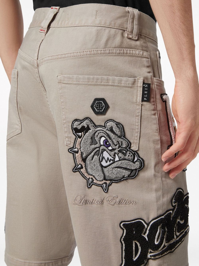 patch-detail denim shorts 5