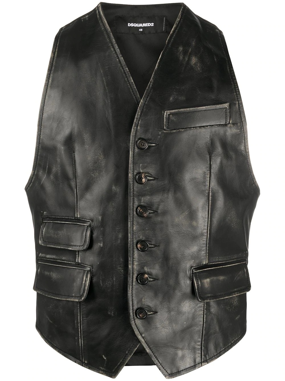 leather waistcoat - 1