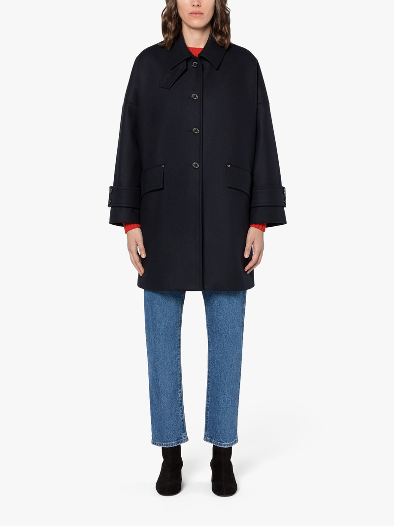 HUMBIE NAVY WOOL OVERCOAT 3