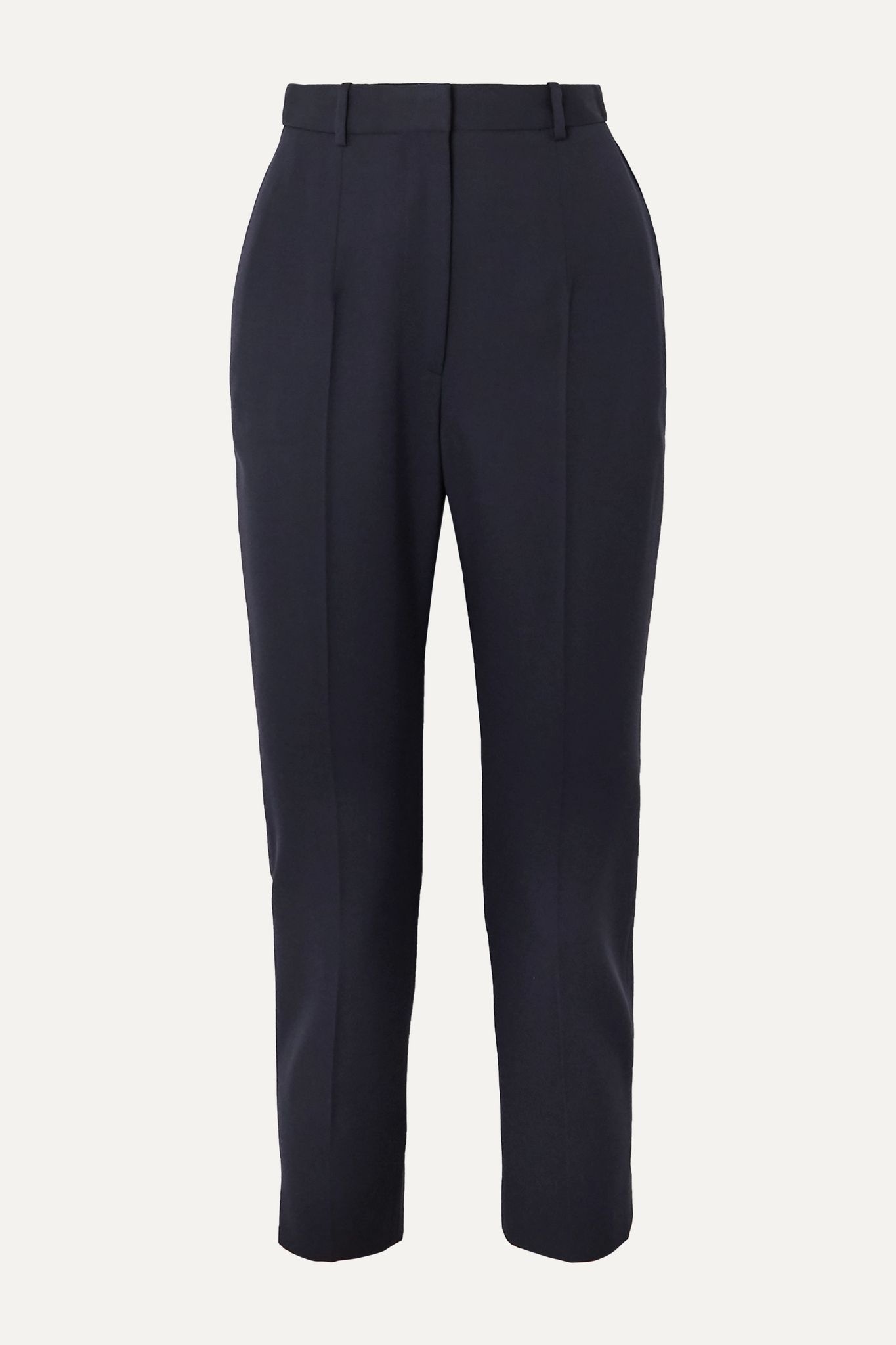 Cropped grain de poudre wool slim-leg pants - 1