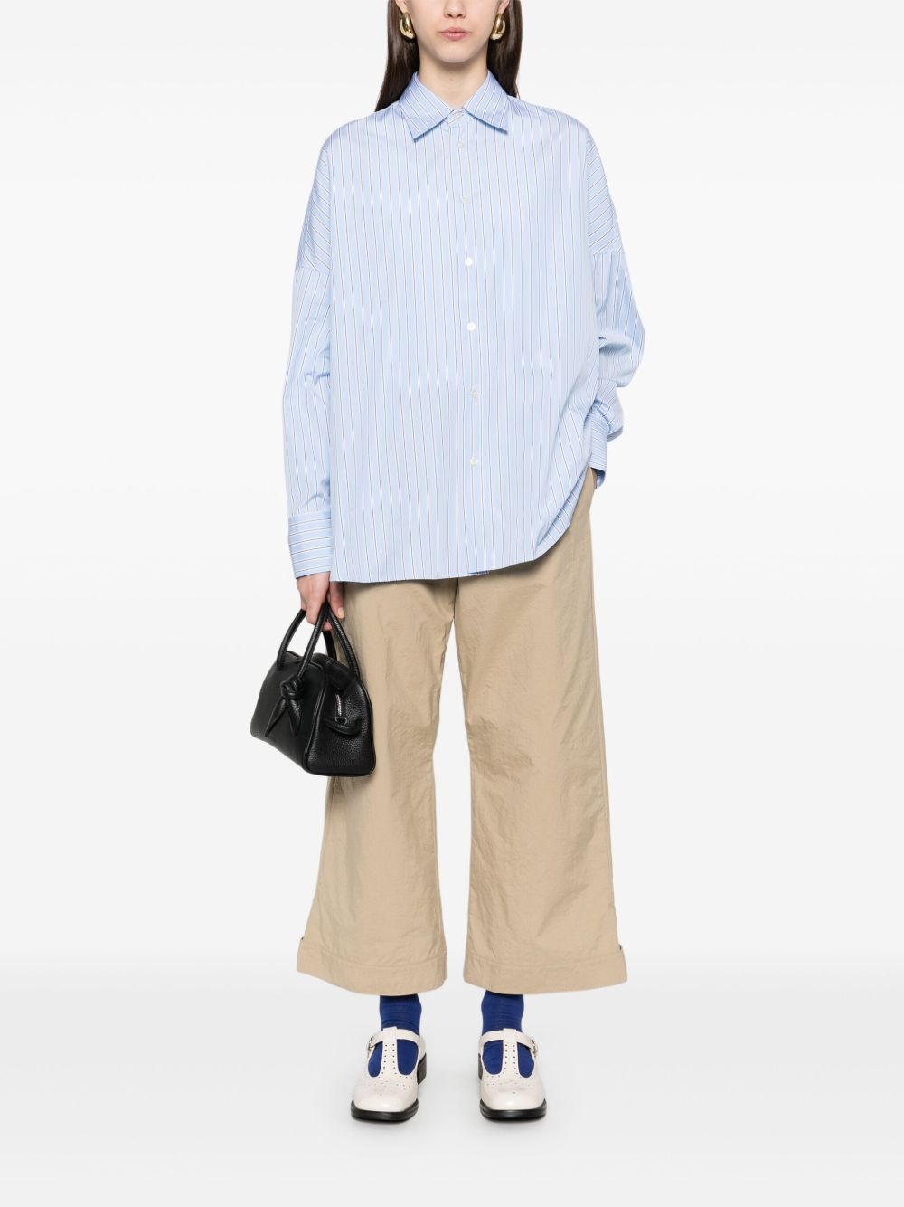 striped poplin shirt - 2