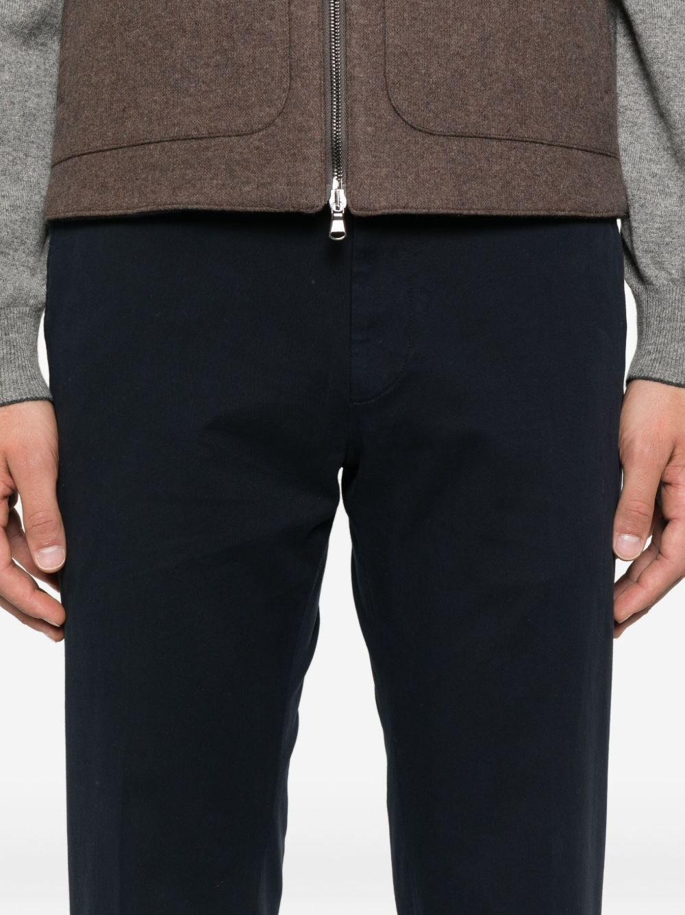 side-pocket raw-edge trousers - 5