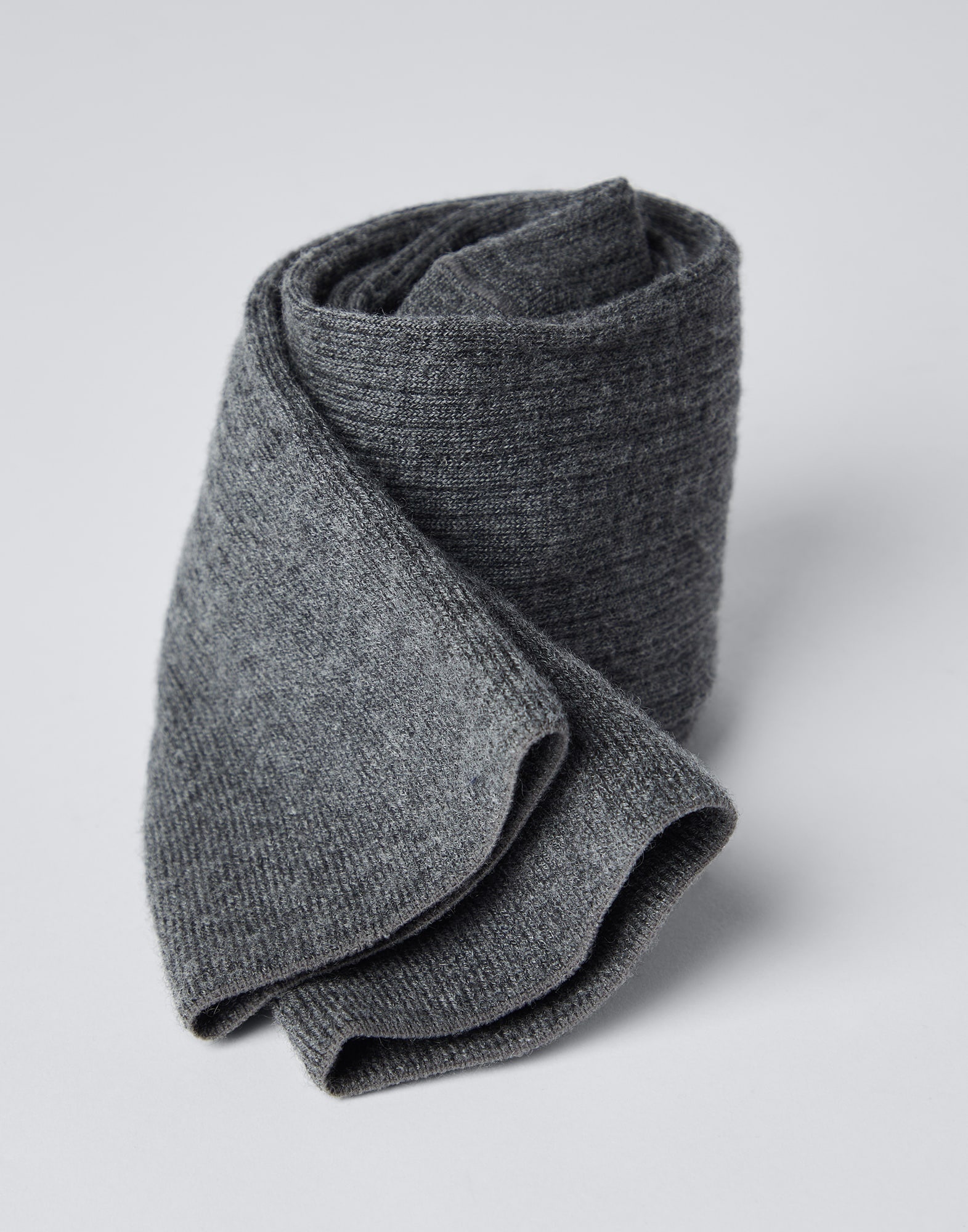 Stretch cashmere rib knit socks - 2