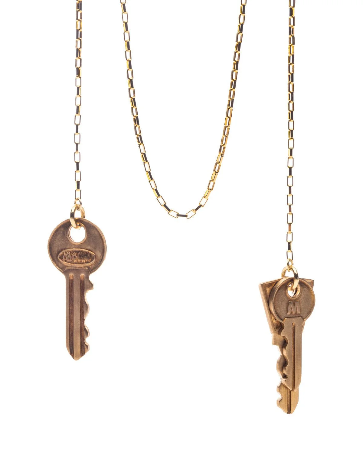 Porta Chiavi Necklace Satin Brass - 1