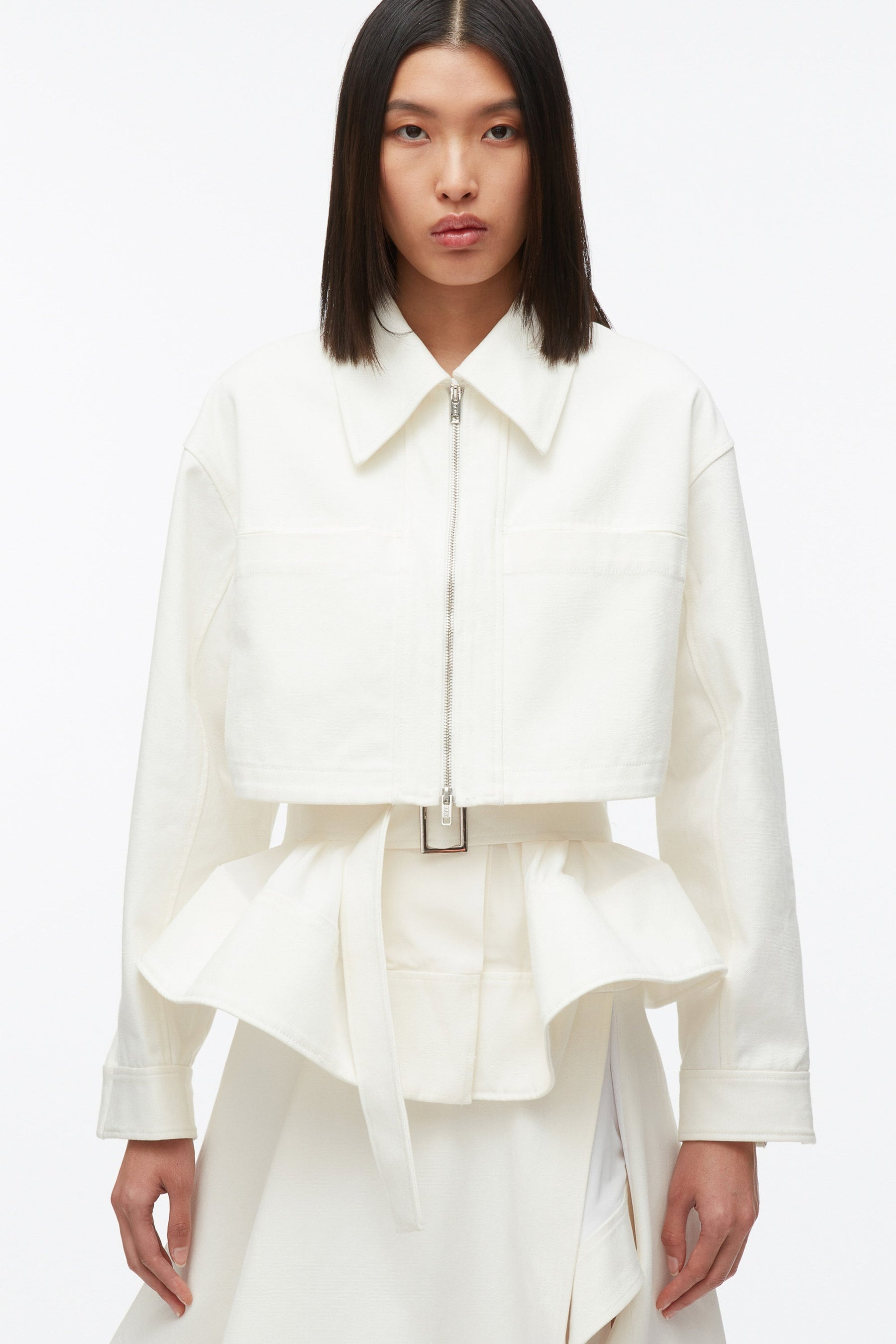 Belted Flounce Utility Jacket - 2