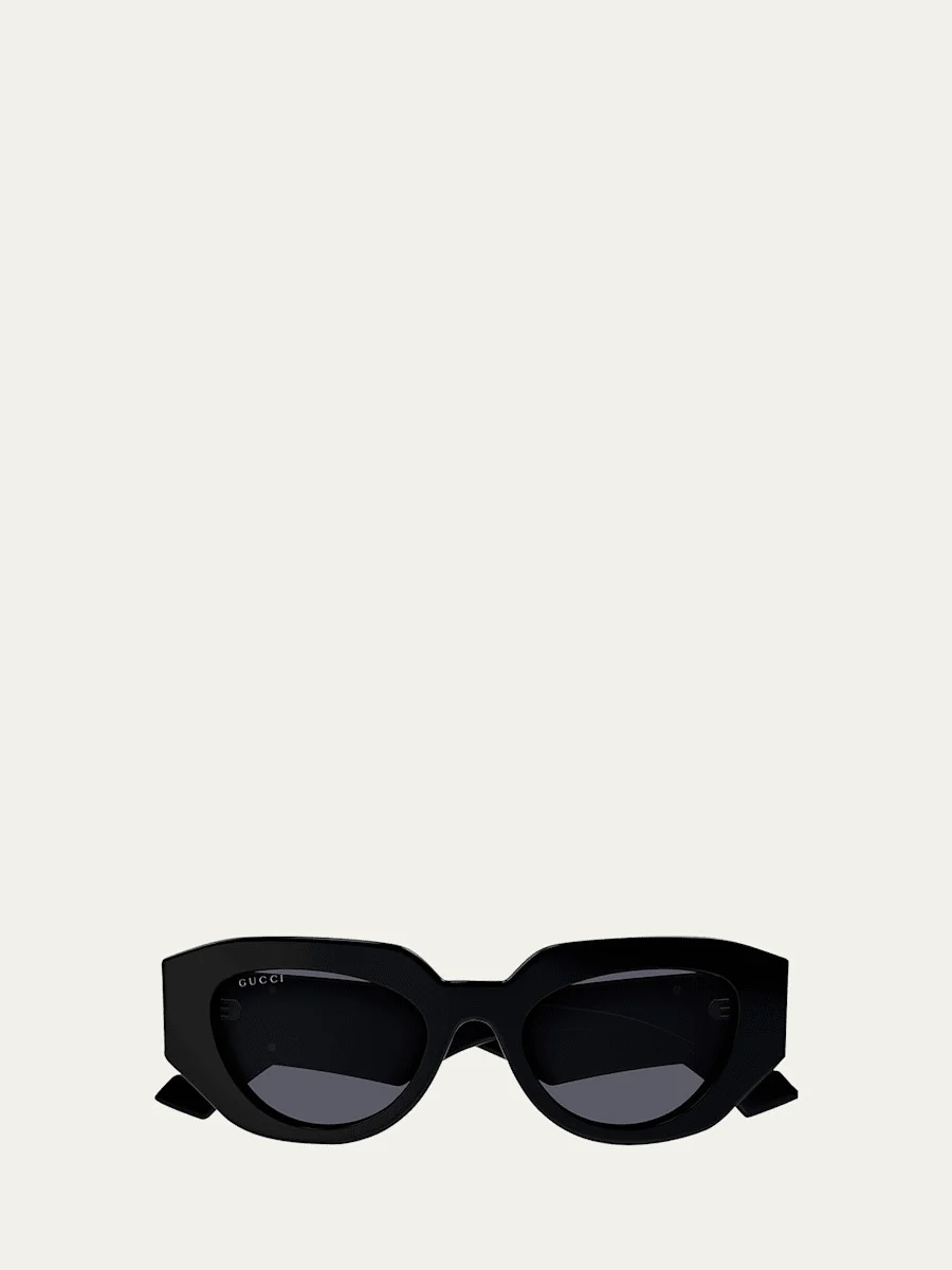 Geometric Acetate Butterfly Sunglasses - 1