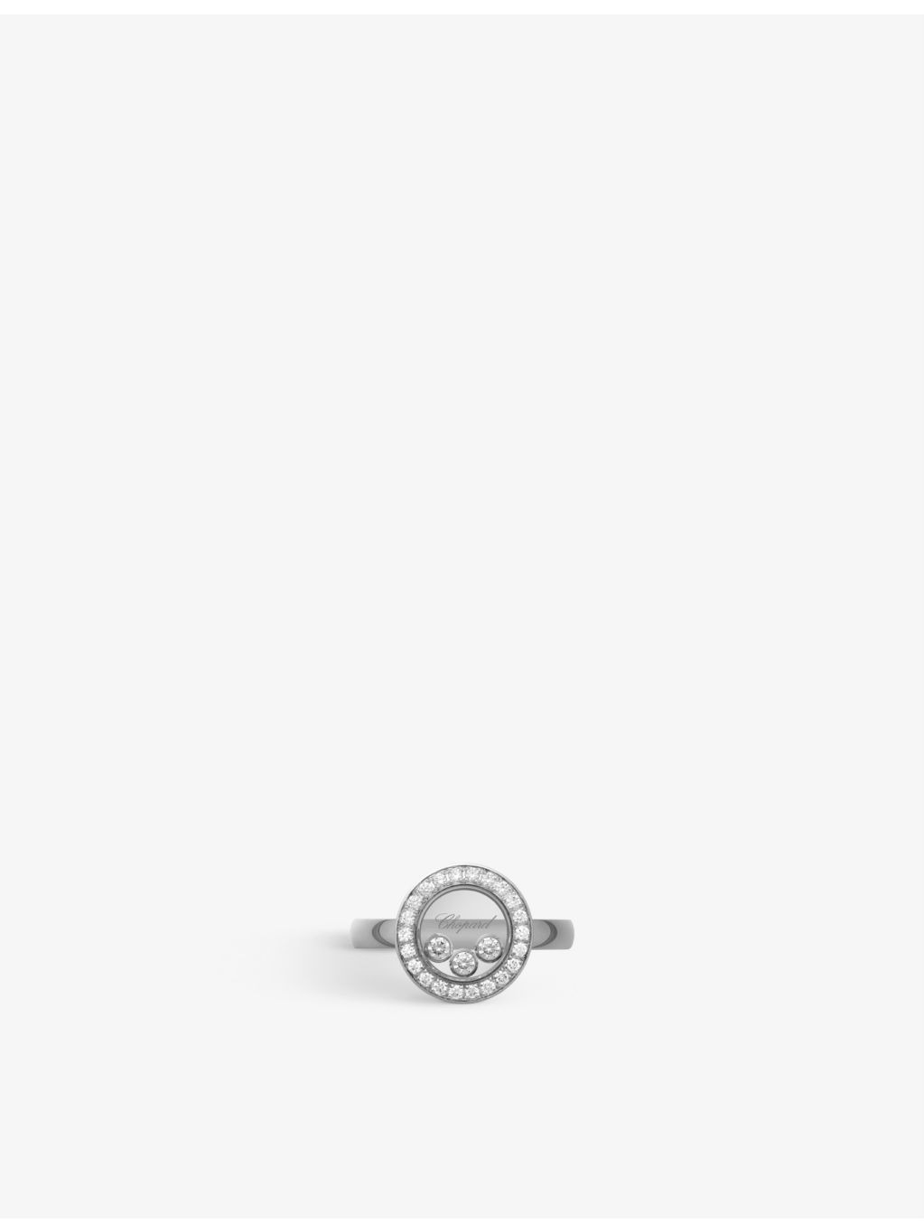 Happy Diamonds Icons 18ct white-gold and 0.19ct brilliant-cut diamond ring - 2