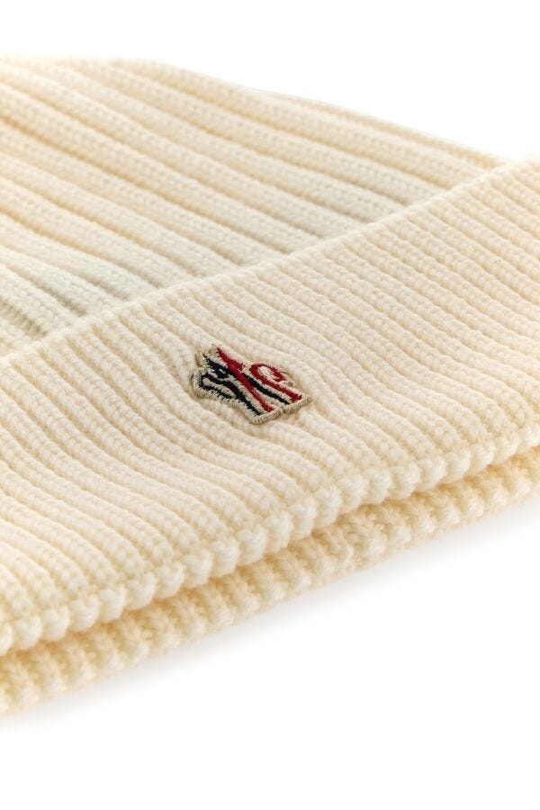 Ivory wool beanie hat - 3