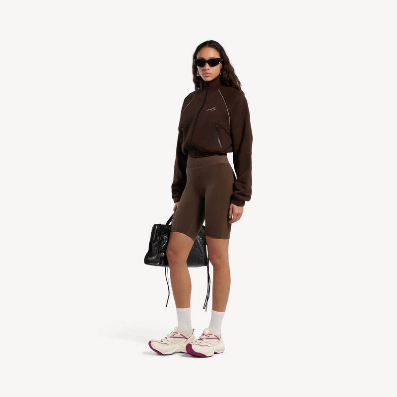 BALENCIAGA Women's Techwear Tracksuit Jacket in Moka outlook