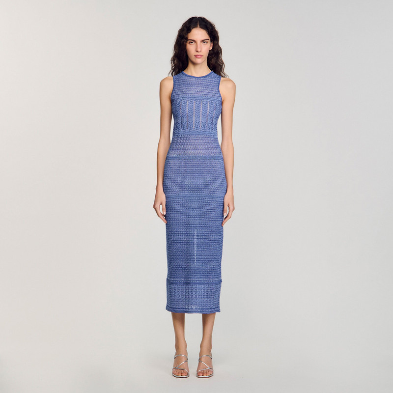 Sandro KNIT MIDI DRESS outlook