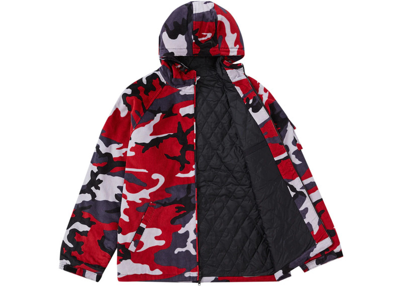 Supreme Supreme Nike Arc Corduroy Hooded Jacket Red Camo outlook