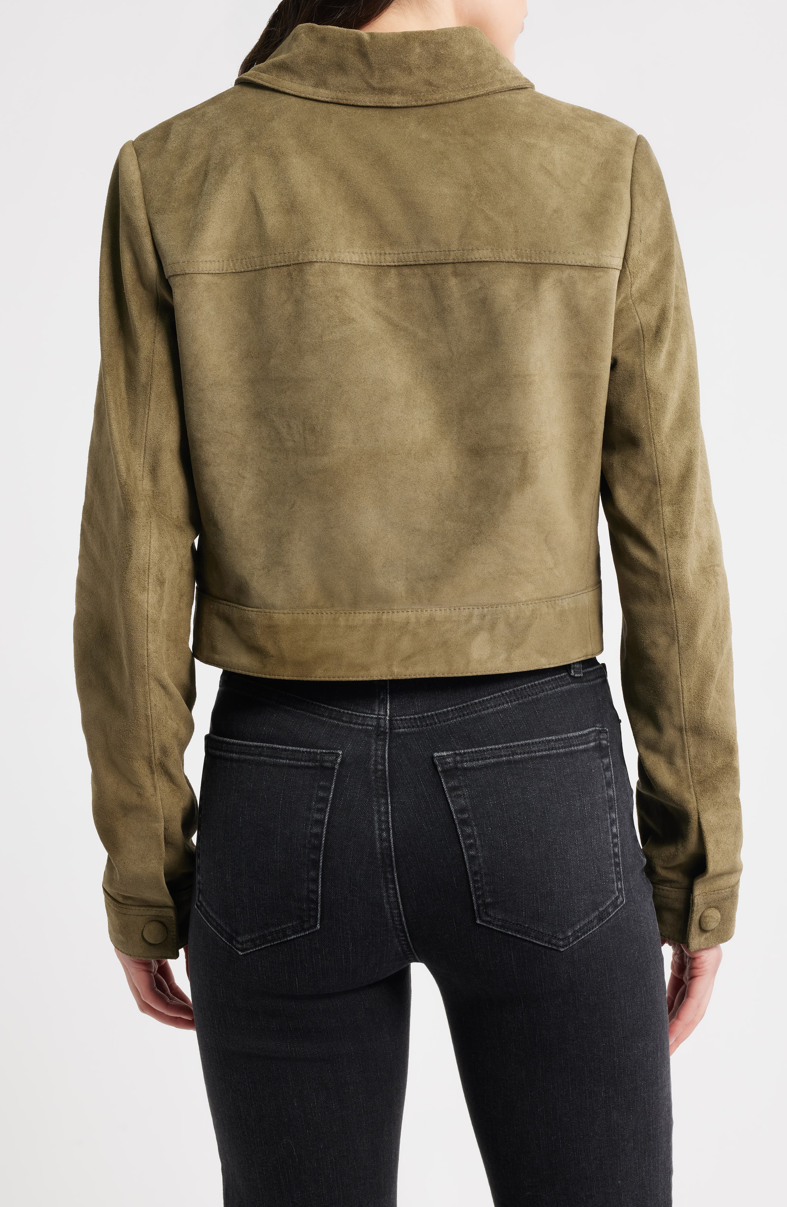 FRAME The Small Suede Jacket in Cypress at Nordstrom - 2