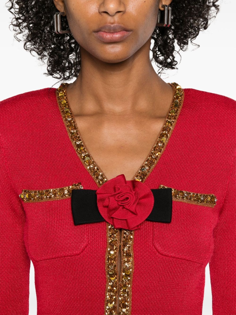 textured-knit mini dress - 5
