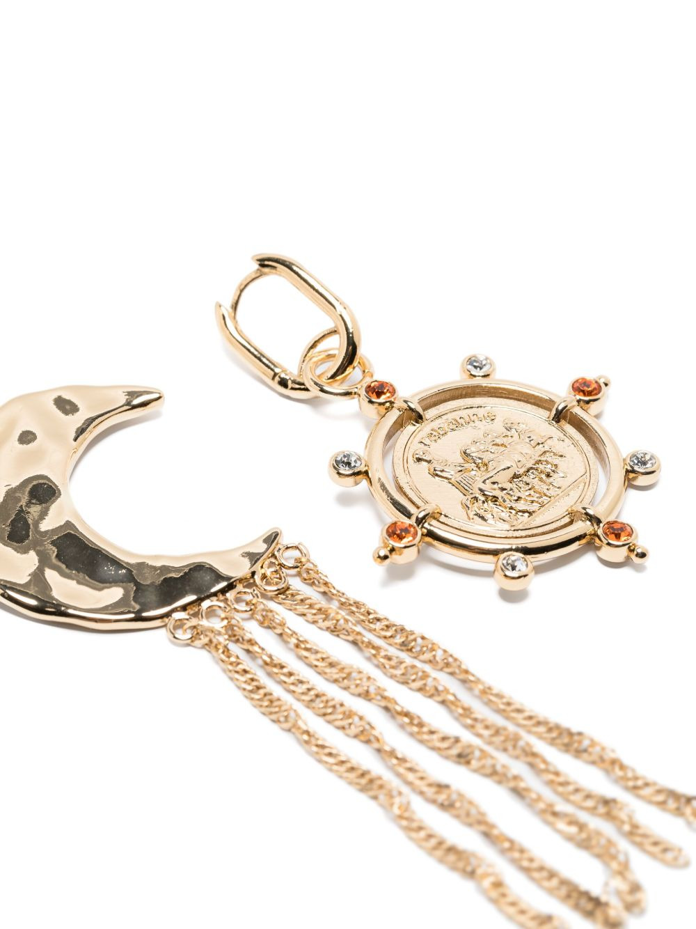 Sun Date Medal and Moon earrings - 3