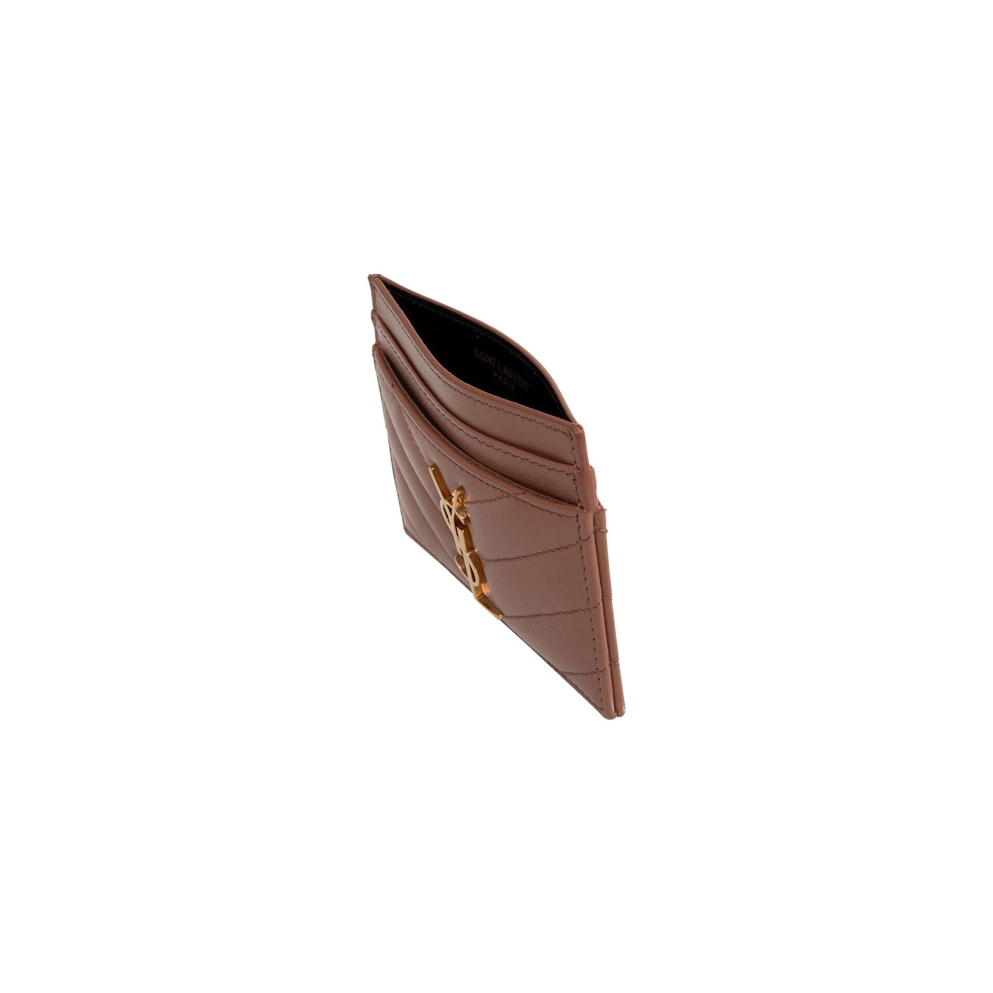 Saint Laurent Cassandre Matelassé Card Case 'Coral Paradise' - 3