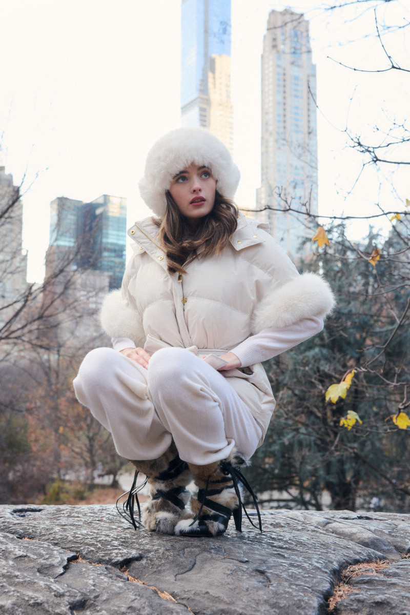 LoveShackFancy LoveShackFancy x MAX&MOI Amaral Wool-Cashmere Faux Fur Hat outlook