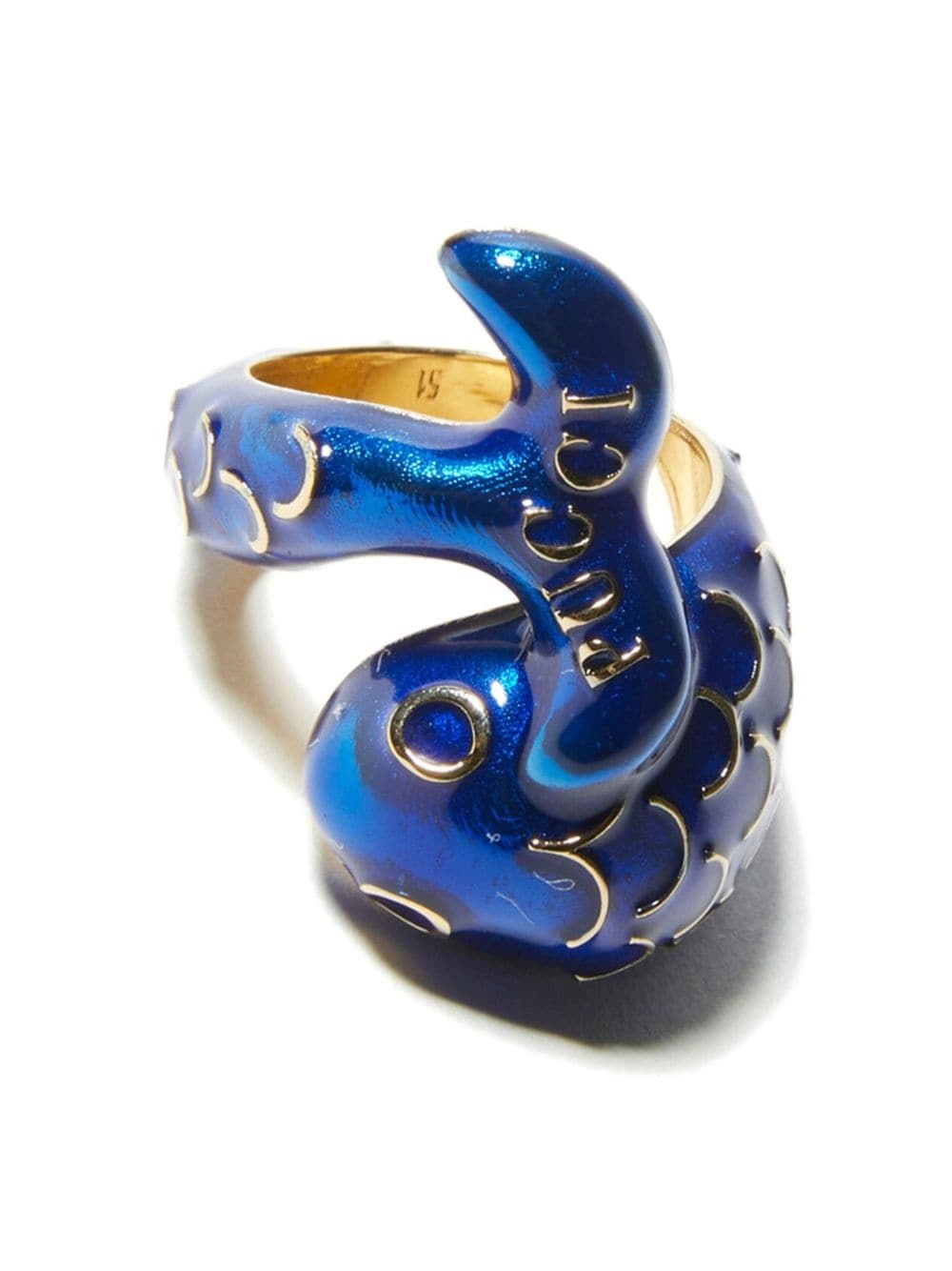 Aquarius glittered ring - 3