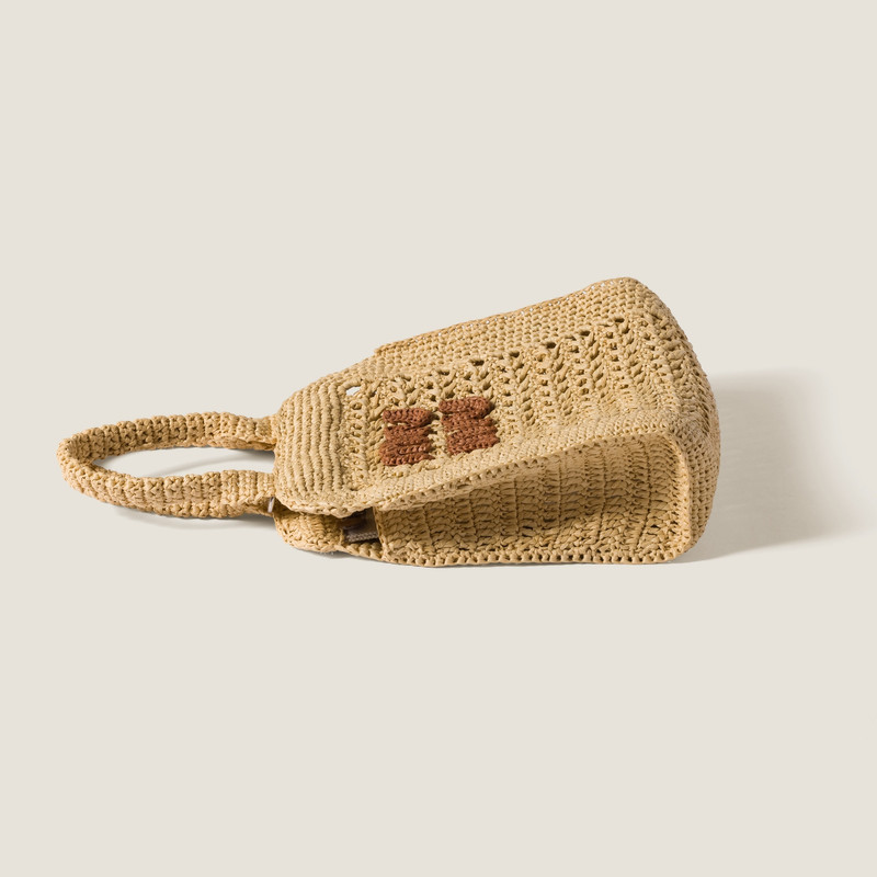 Raffia-effect woven tote bag 5