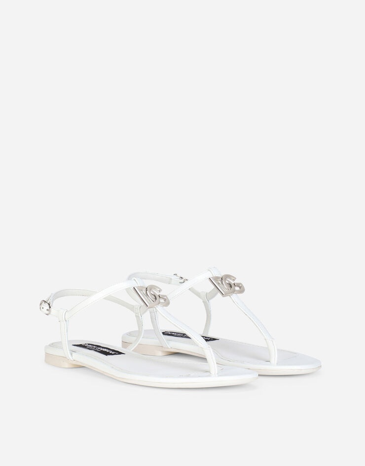 Patent leather DG thong sandals - 2