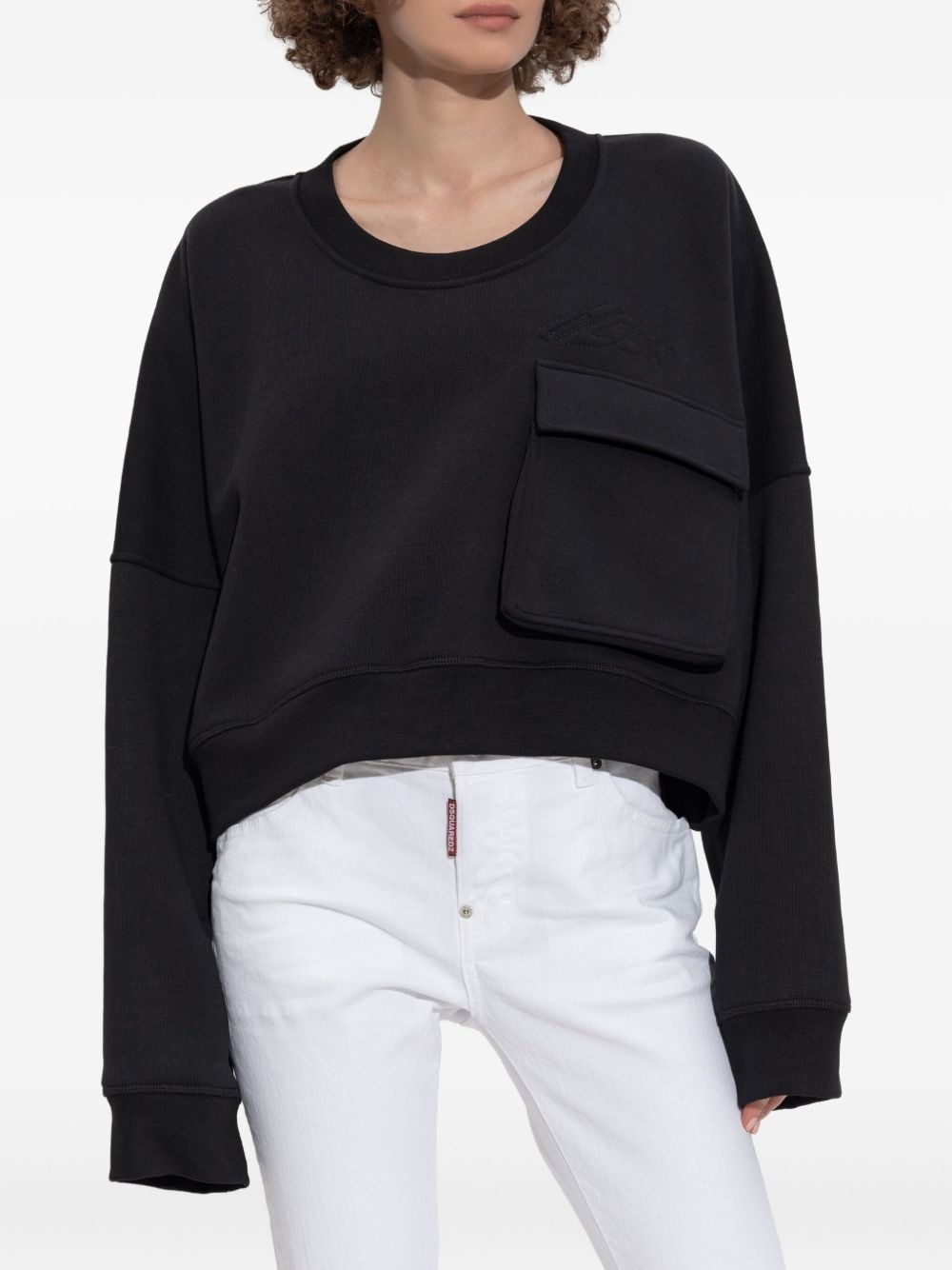 flap-pocket sweatshirt - 3