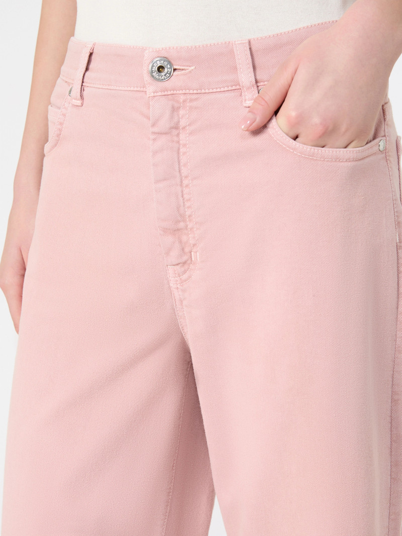 MEDINA Cotton drill wide-leg trousers - PINK 5