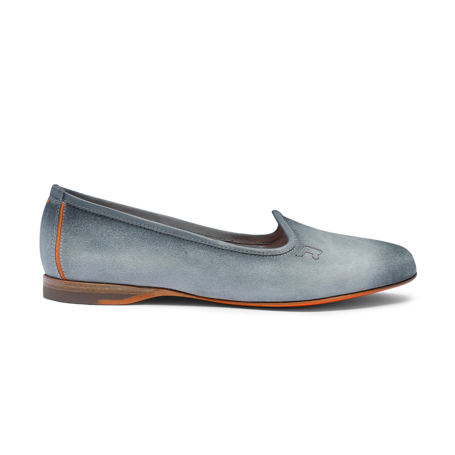 Women's light blue suede loafer - 1