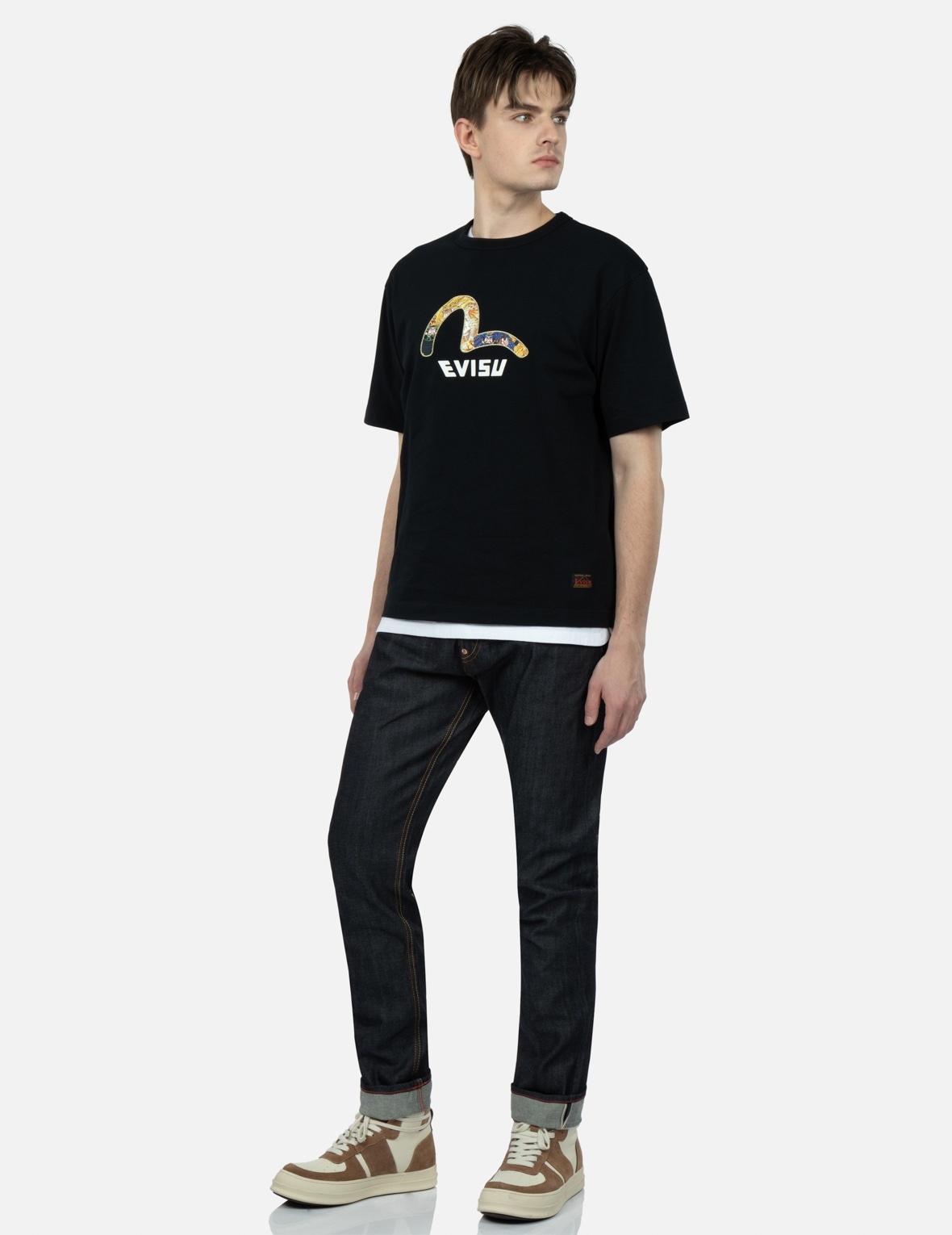 BROCADE DAICOCK INSERT WITH MULTI-POCKET CARROT-FIT JEANS #2017 - 4