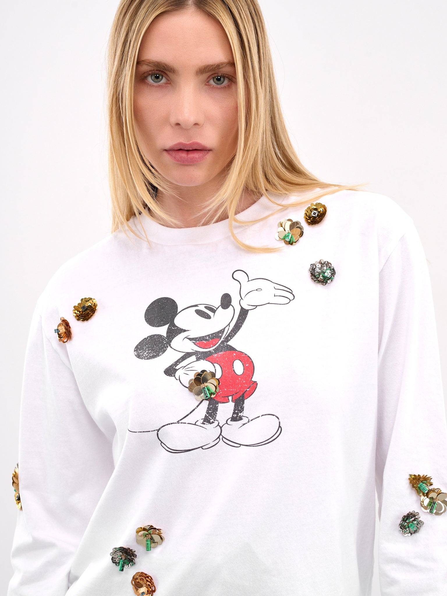 COPERNI Disney Mickey Sequin Flower Tee | hlorenzo | REVERSIBLE