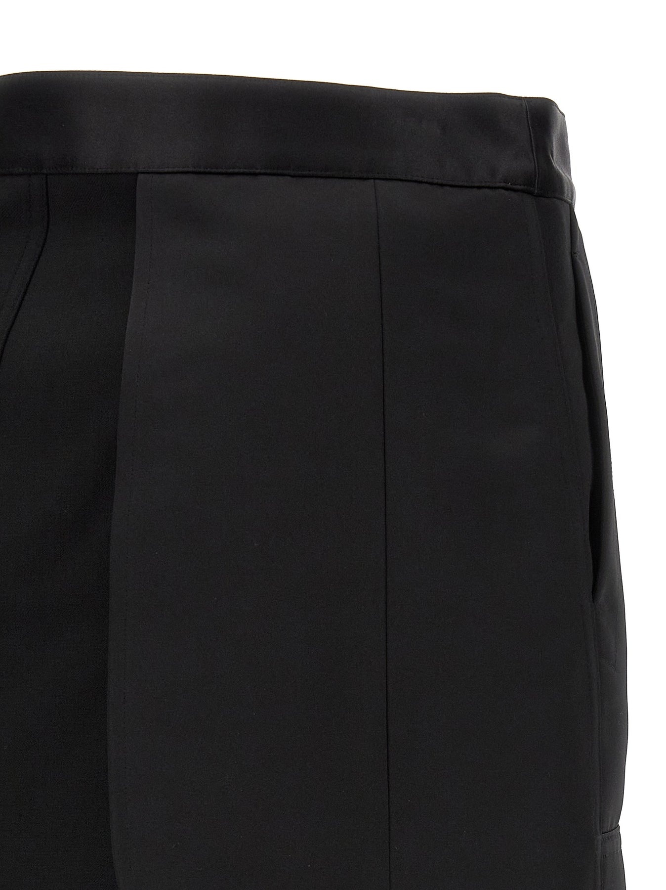 Satin Panel Skirt Skirts Black - 4