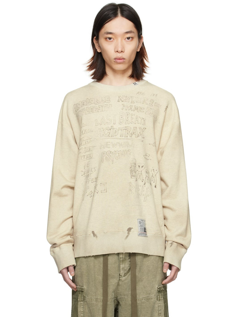 Off-White Distressed Sweatshirt - 1