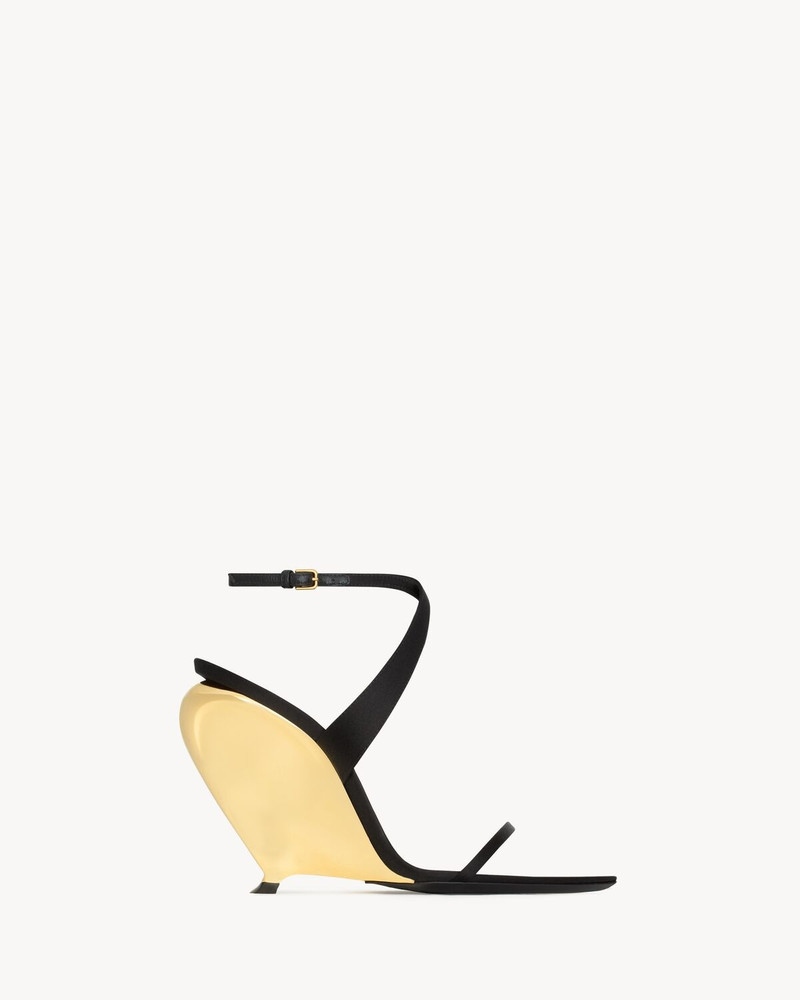 TALLULAH WEDGES IN SATIN CREPE - 1
