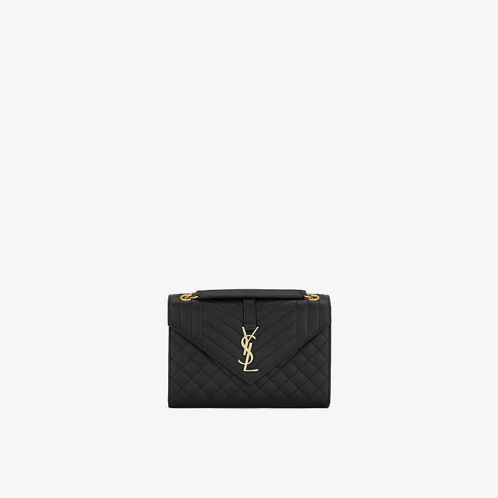 Saint Laurent Women Medium Envelope Quilted Leather Bag - 3