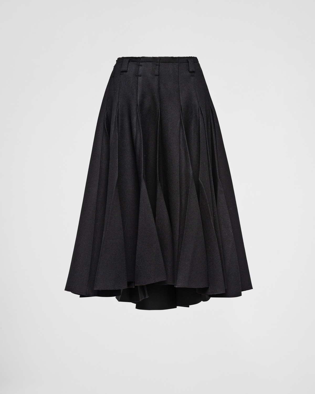 Pleated kid mohair midi-skirt - 1