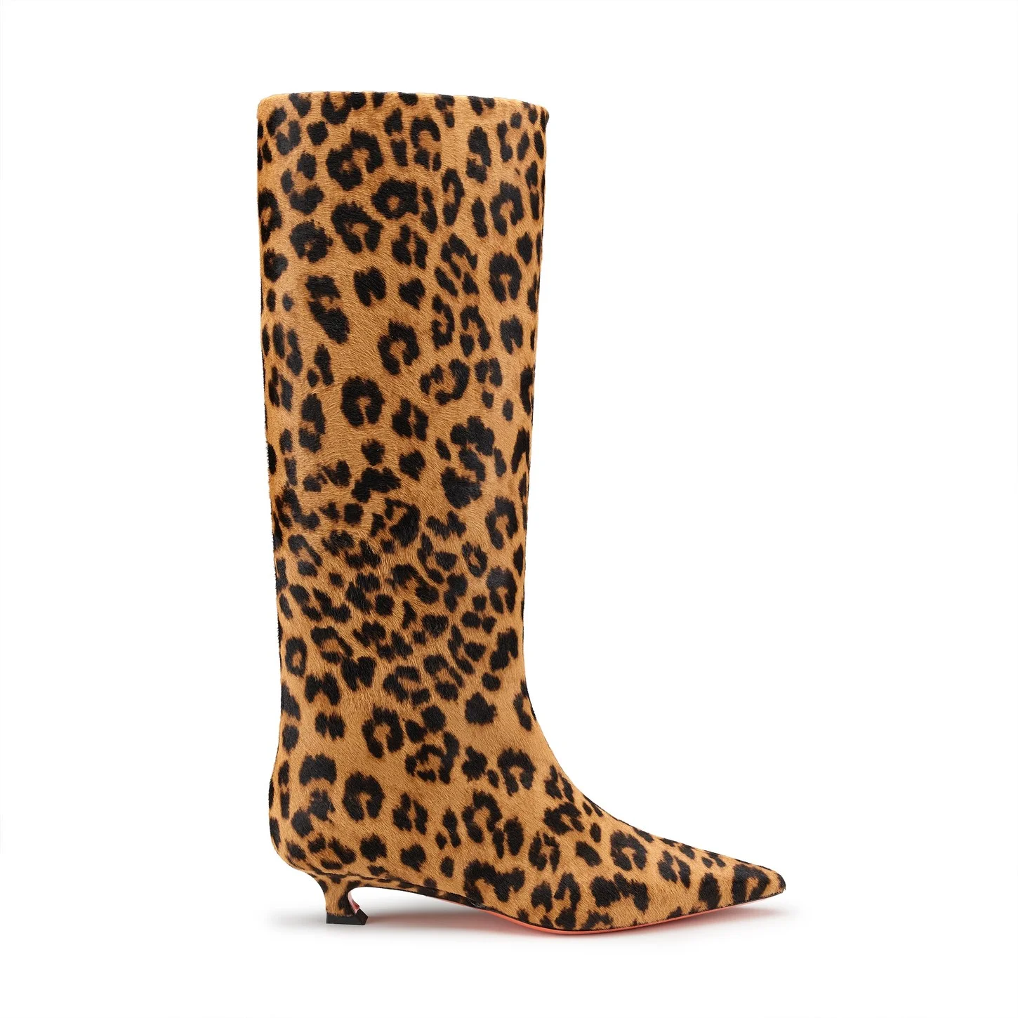 Women's cavallino leather low-heel boot - 1