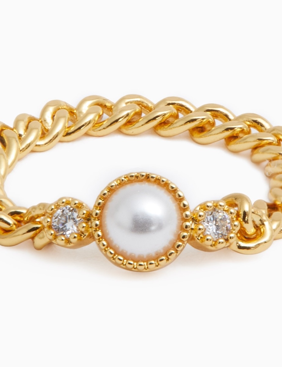 COLLAGE FINE CHAIN RING - 5