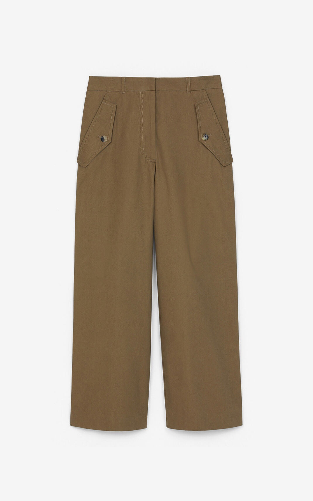 Cropped flared trousers. - 1