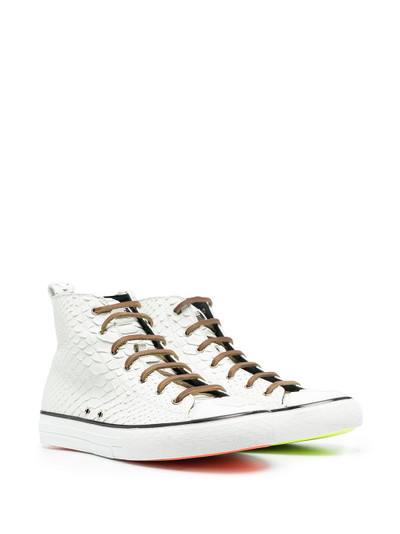 PHILIPP PLEIN python-effect high-top trainers outlook