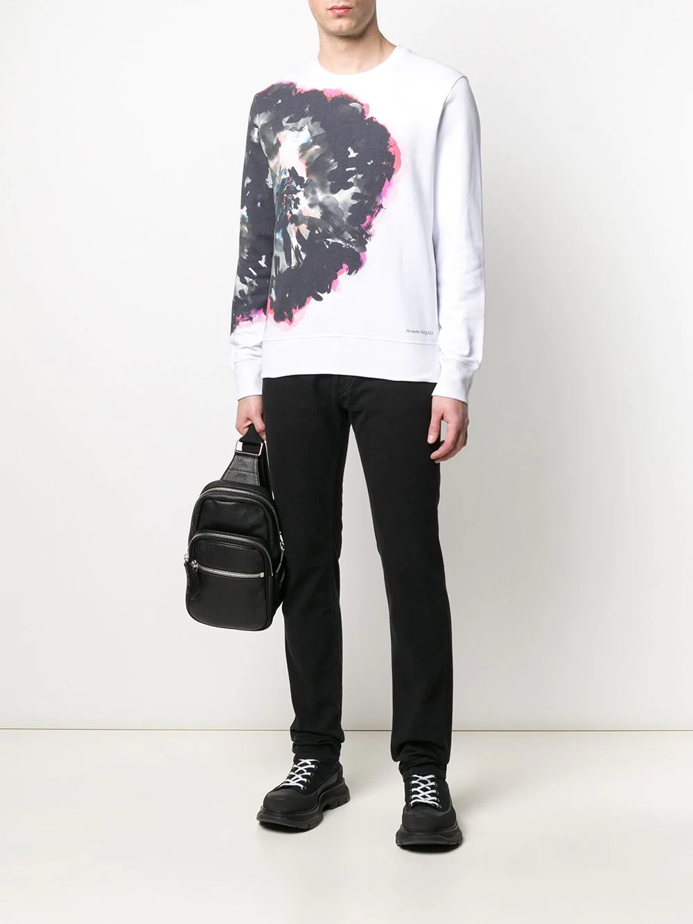 abstract print sweatshirt - 2